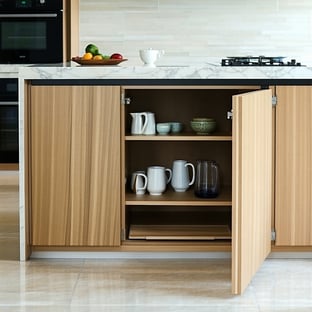 Kitchen island hidden storage