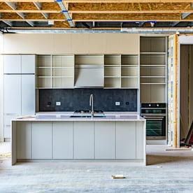 Kitchen under construction