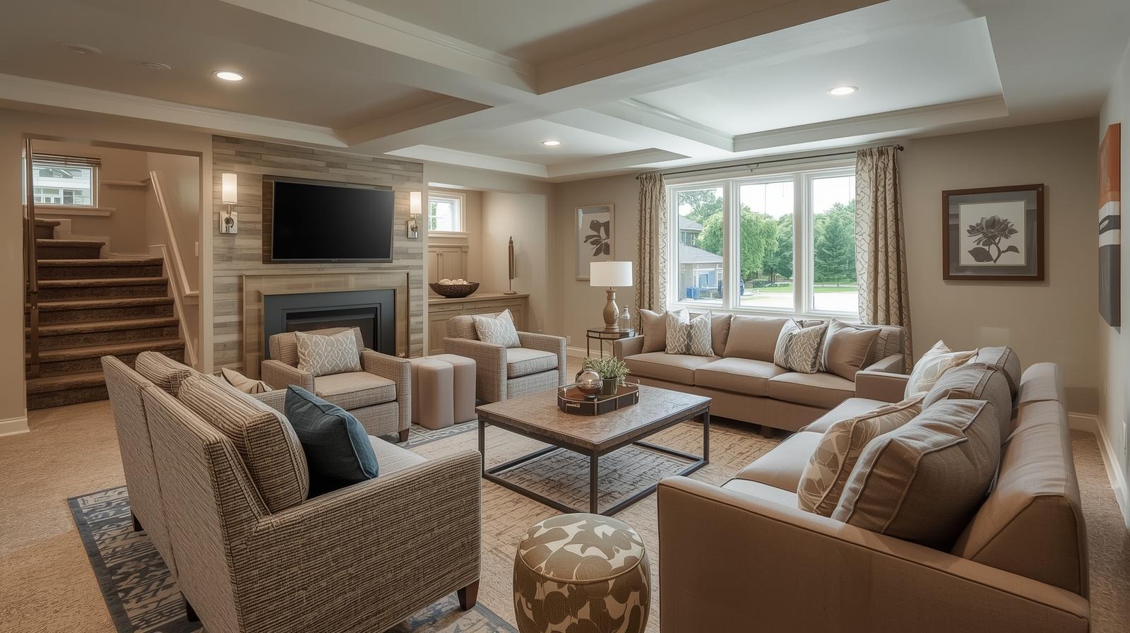 basement family room remodel | Home Visions Carpentry MN